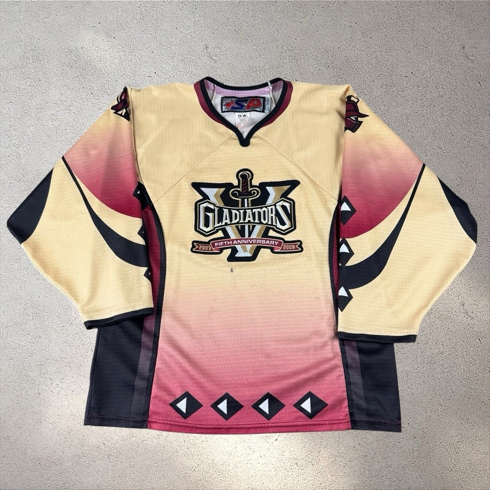 Gwinnett Gladiators Fifth Anniversary SP Hockey Jersey Men's Medium ECHL Atlanta